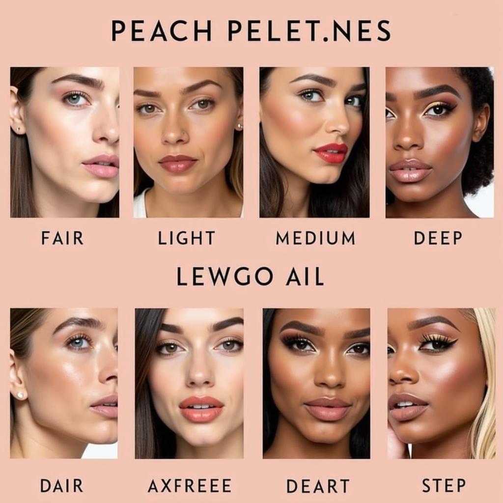 Peach Palettes for Different Skin Tones