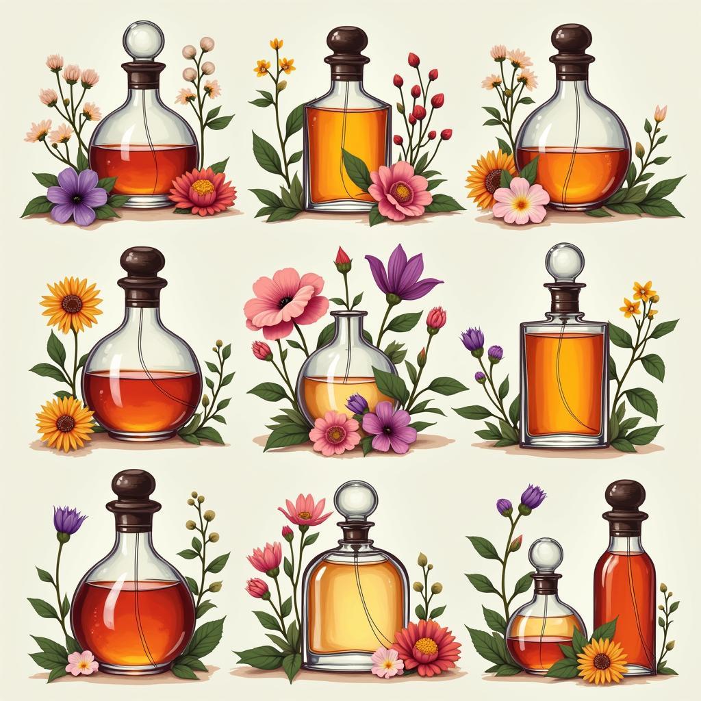 The process of creating a flower smell perfume