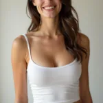 Young Woman with Perky Natural Breasts