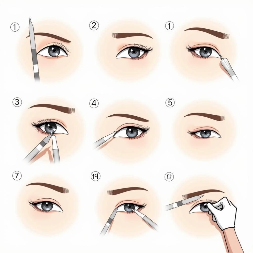 Permanent Eyeshadow Application Process