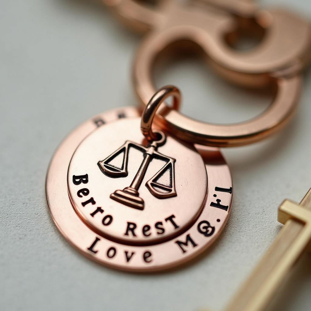 Personalized Libra Keychain