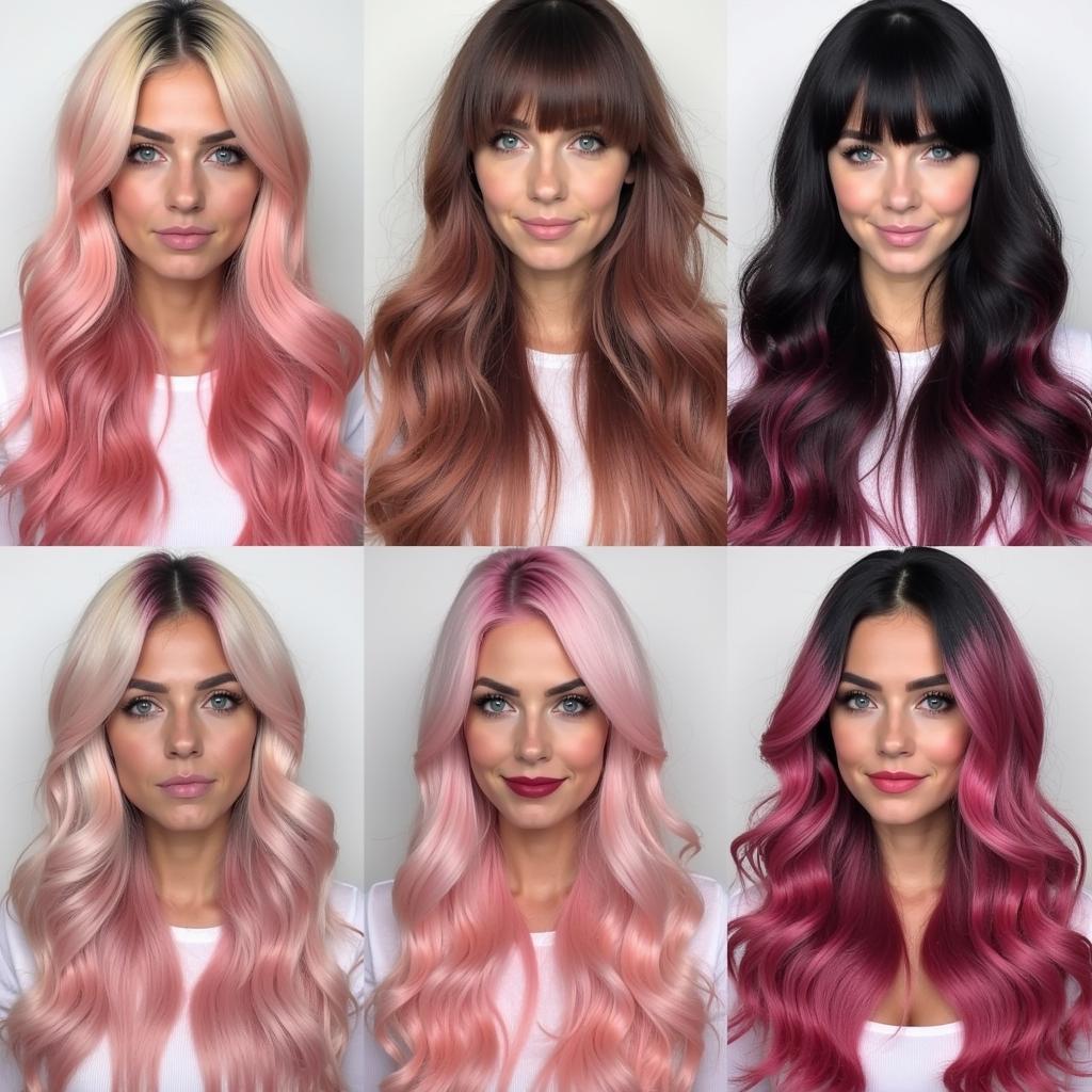 Pink Undertones on Different Hair Colors