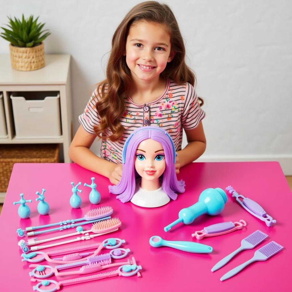 Kids Play Hair Salon Set with Accessories