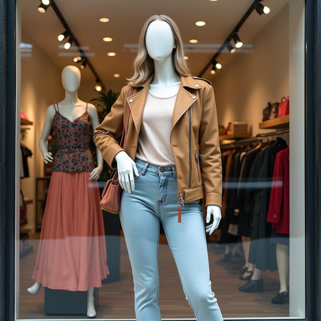 Plus-Size Mannequin in Window Display