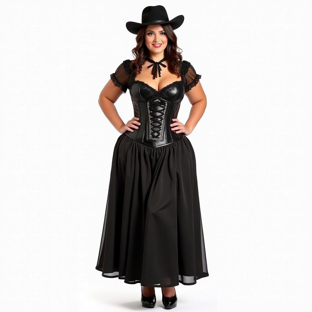 Plus Size Saloon Girl Full Costume