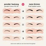 Powder and Nano Brows Healing Process Timeline