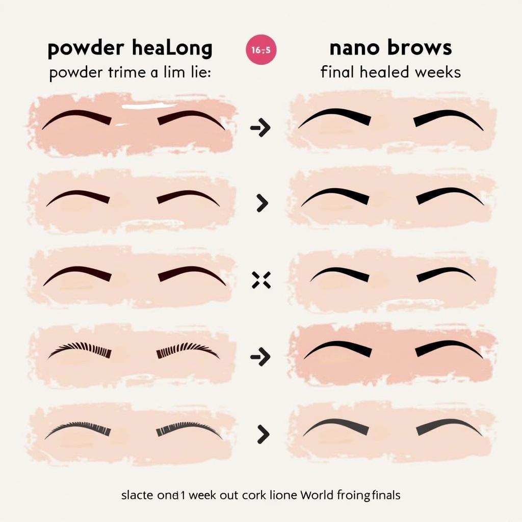 Powder and Nano Brows Healing Process Timeline