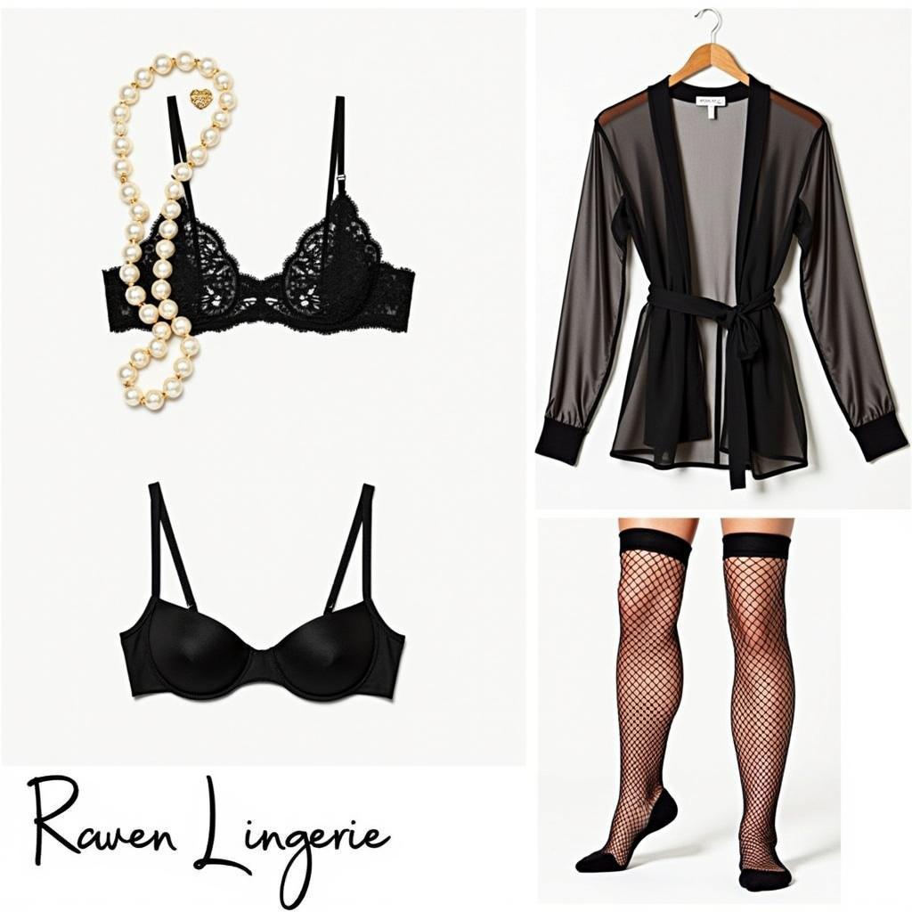 Accessorizing Raven Lingerie