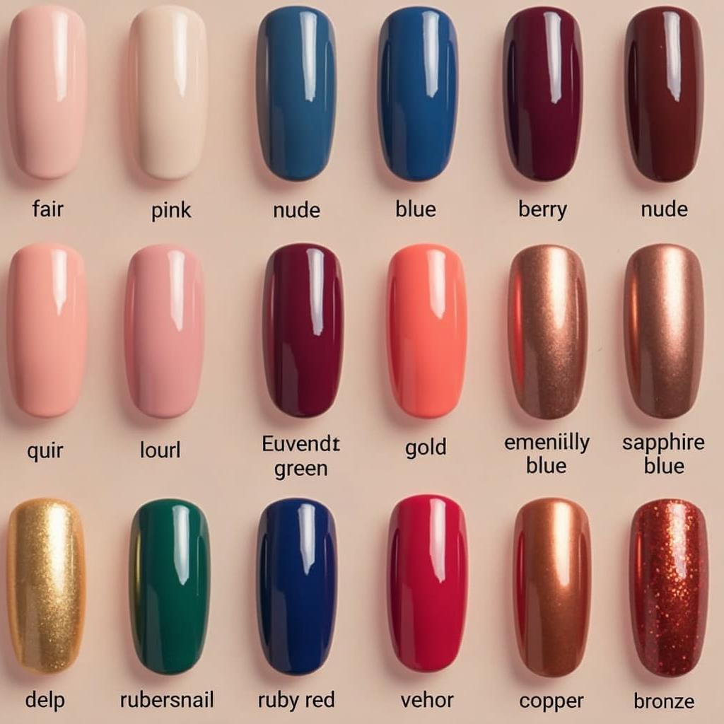 Red Carpet Nail Colors for Different Skin Tones