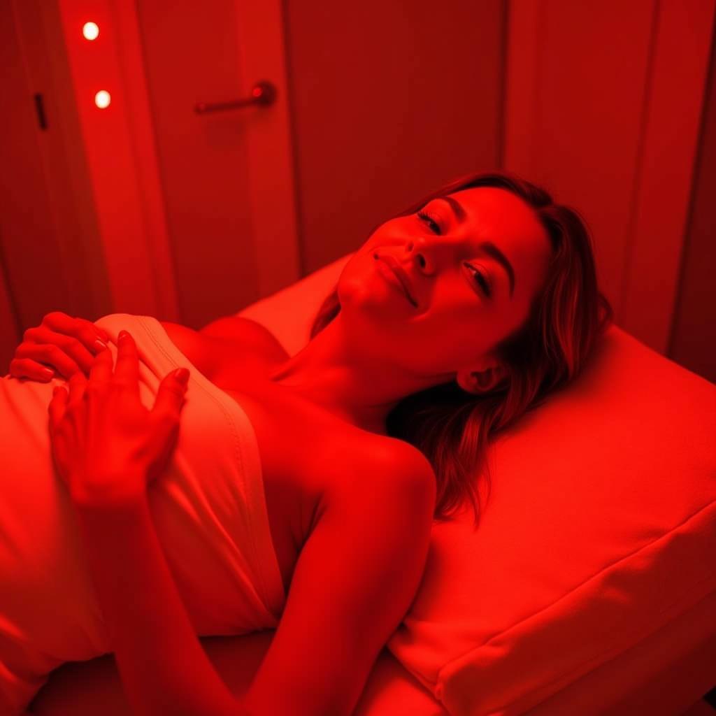 Red Light Therapy Tanning Session