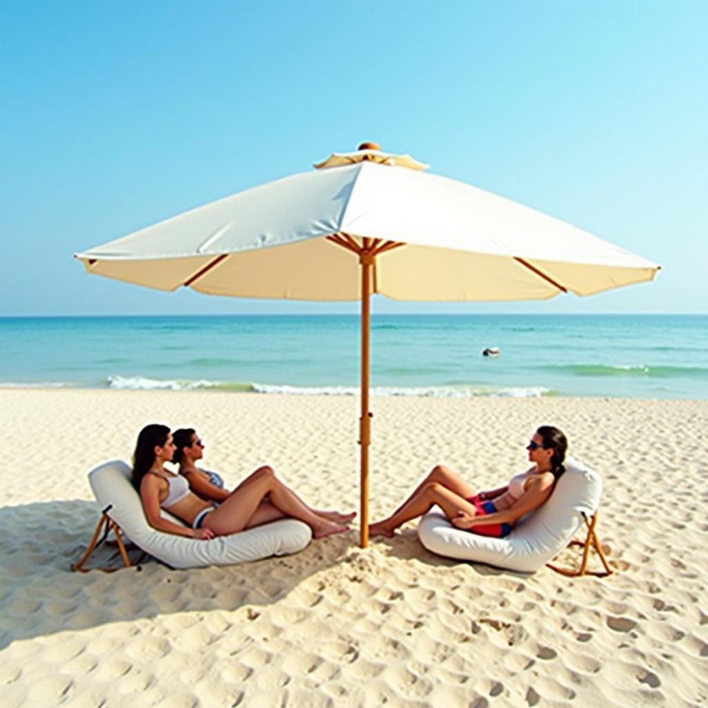 Reflective Beach Umbrella Providing Superior Sun Protection