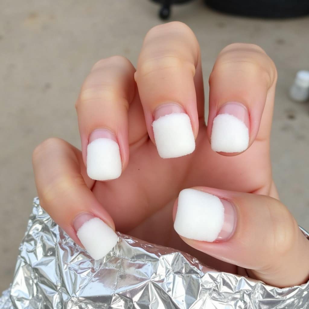 Removing Acrylic Nails with Foil Wraps