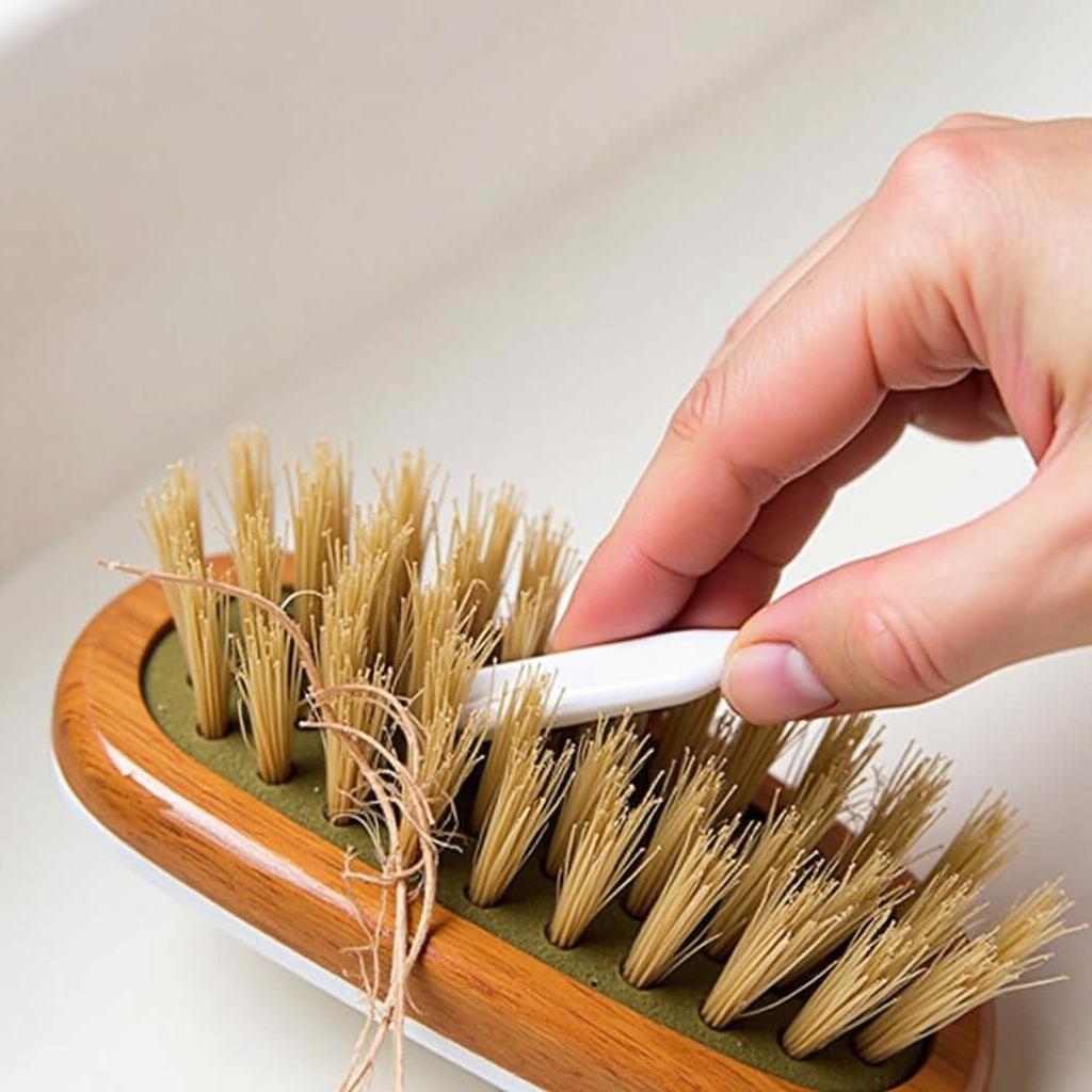 Removing Hair from a Boar Bristle Brush