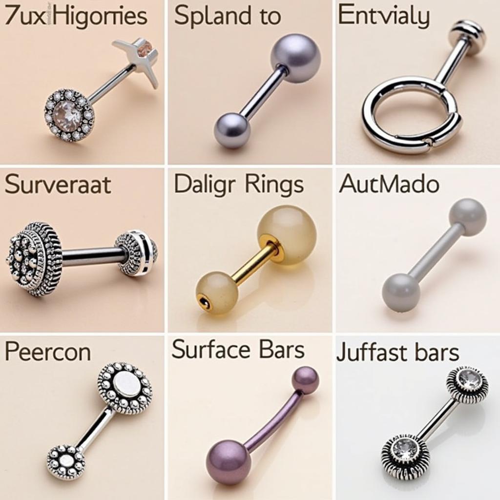 Types of Rib Piercing Jewelry