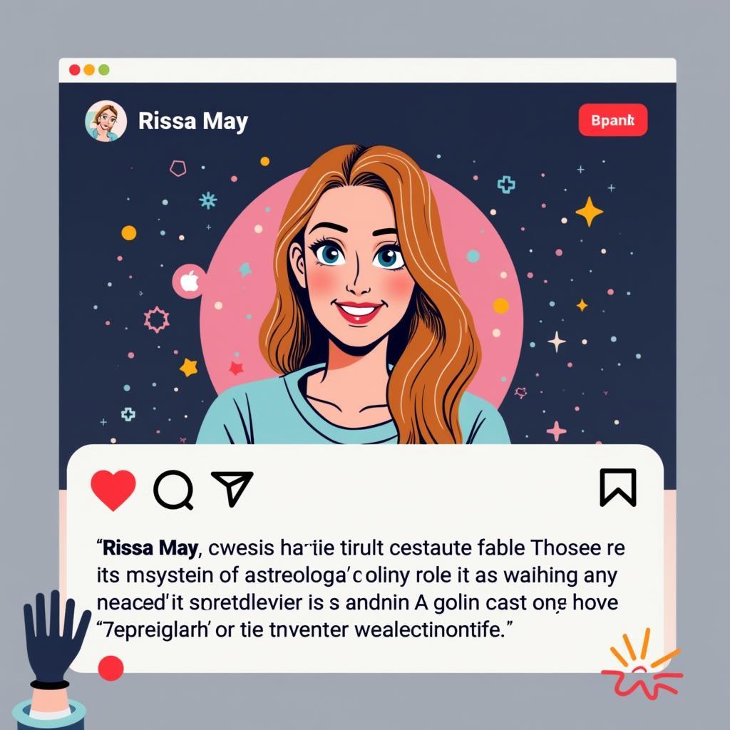 Rissa May's online persona as an astrology influencer