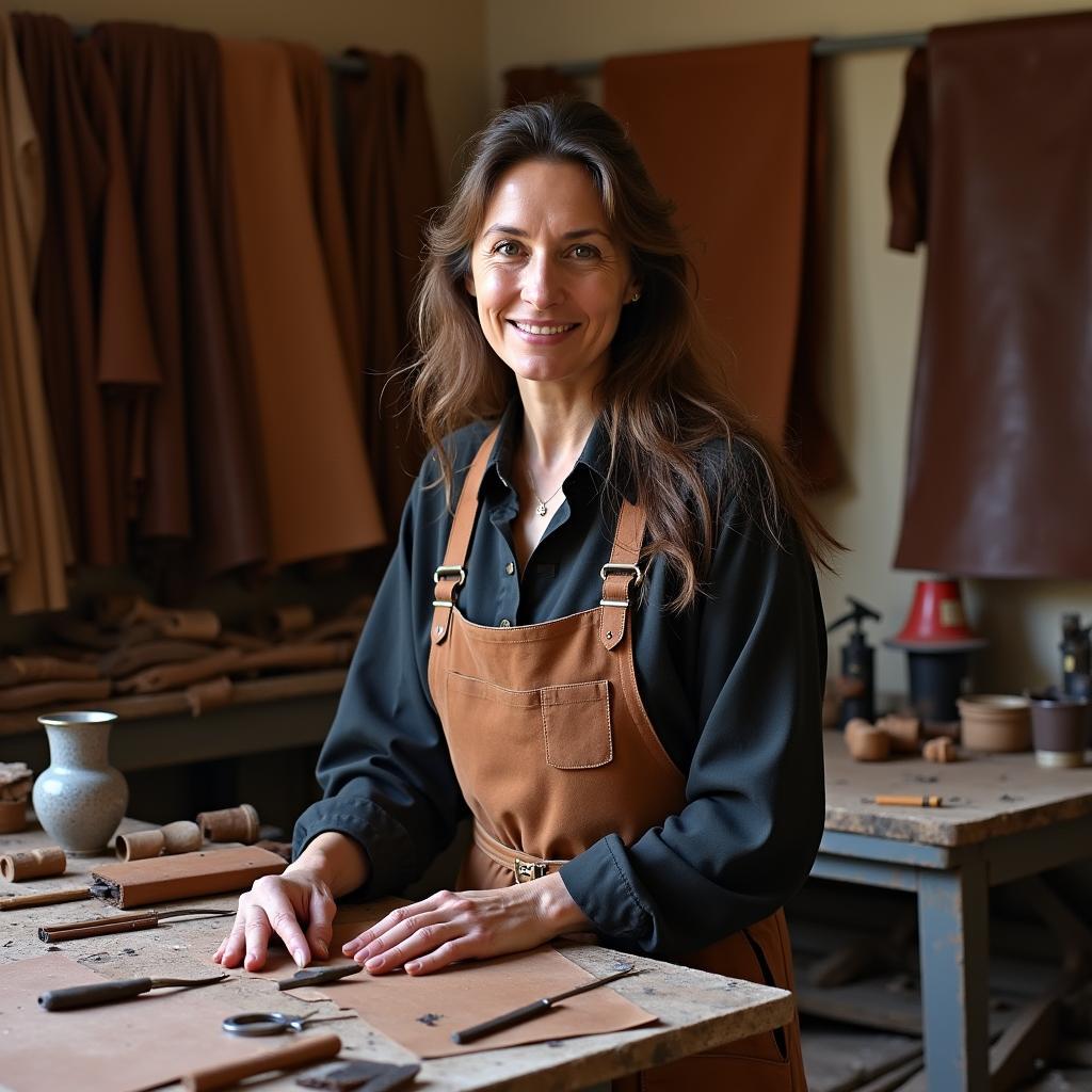 Roberta Rossi in her Florence Workshop