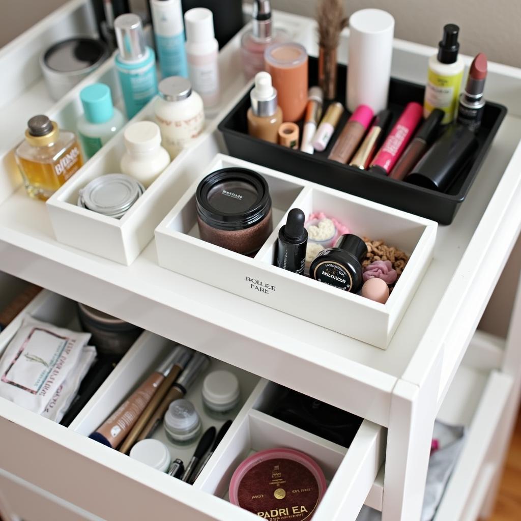 Rolling Beauty Cart Organization Ideas: Categorizing Products