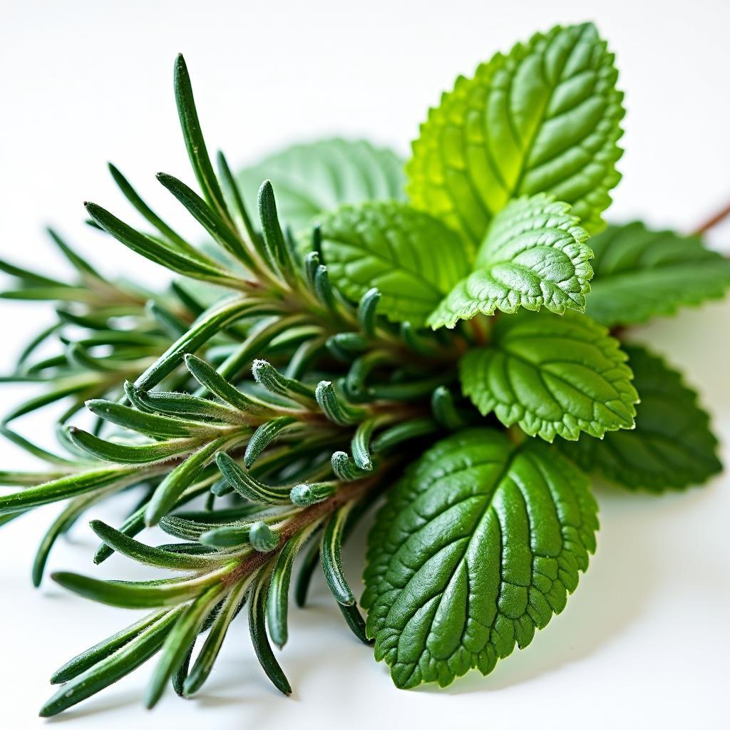 Fresh Rosemary and Mint Sprigs