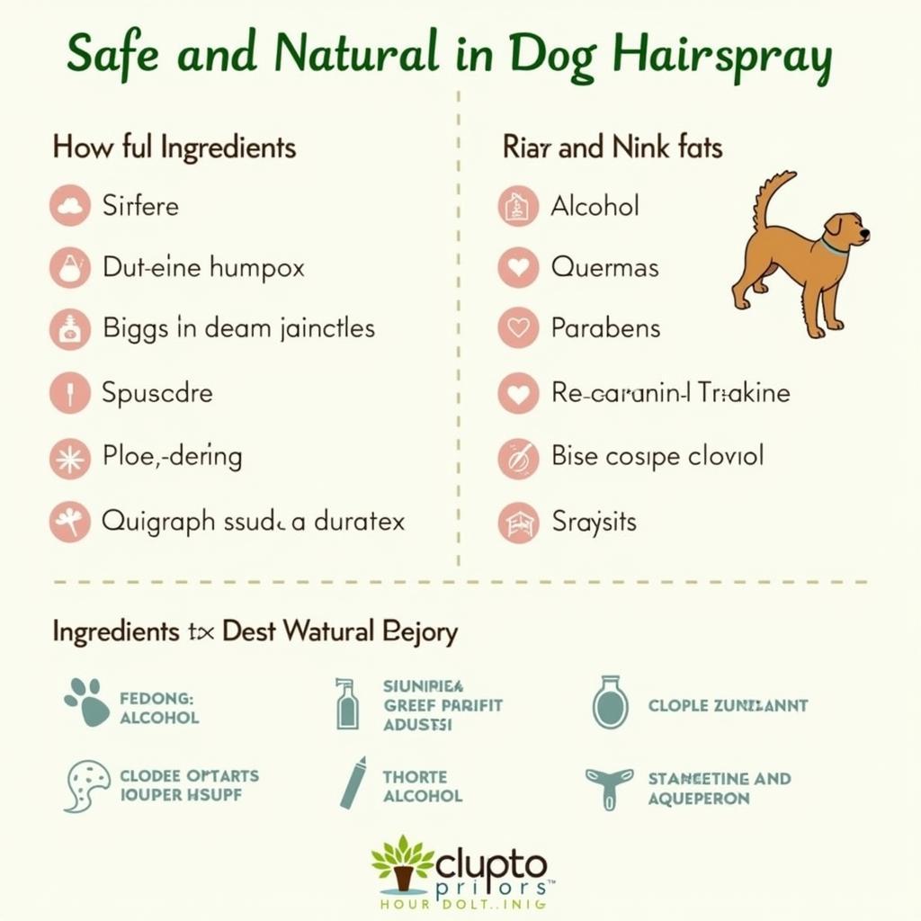 Safe Ingredients in Dog Hairspray