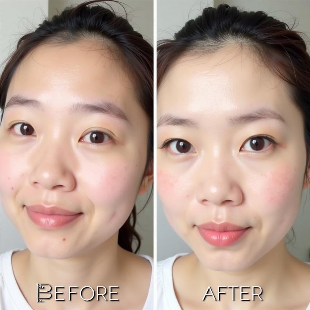 Before and After Salicylic Acid Korean Skincare