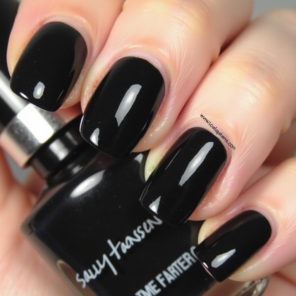 A Perfect Sally Hansen Pat on the Black Manicure