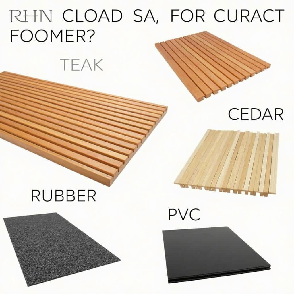 Sauna Floor Mat Materials: Teak, Cedar, Bamboo, Rubber, PVC