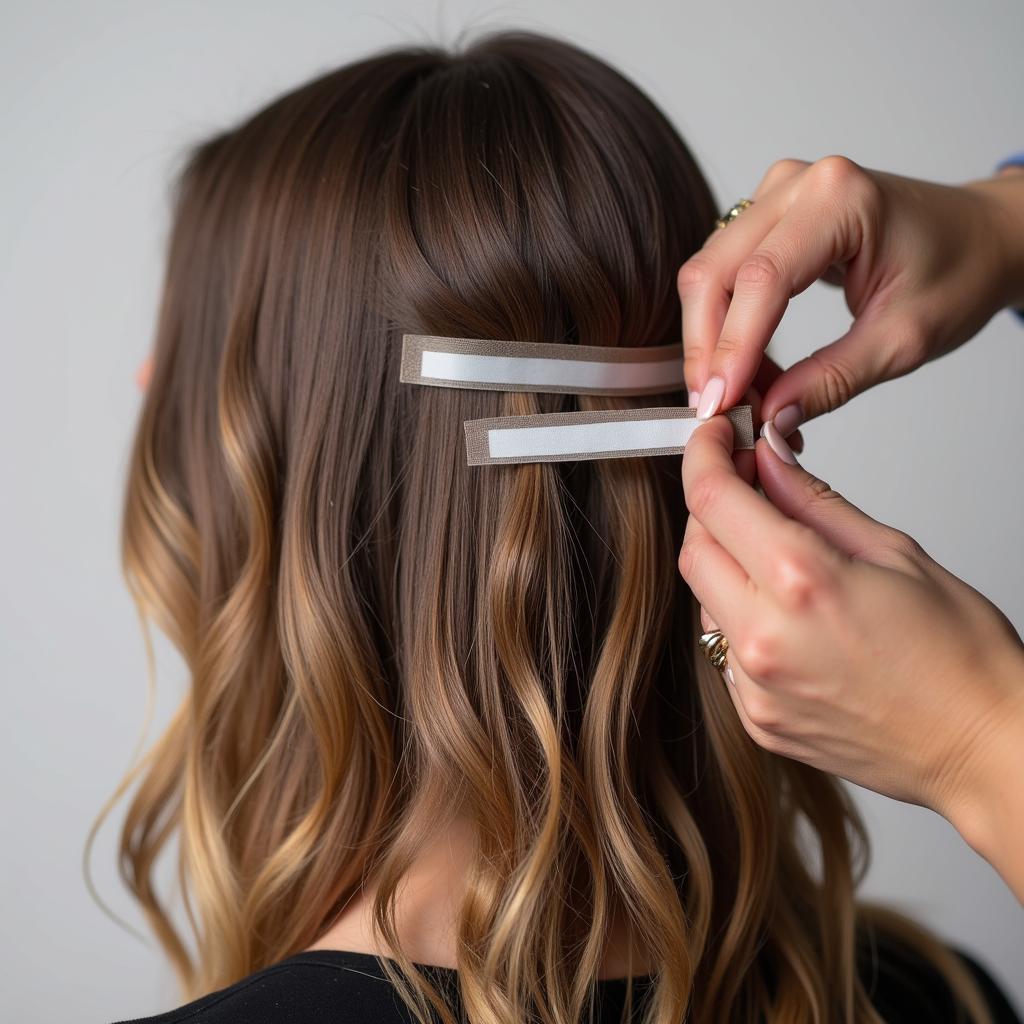 Securing Hair Extensions with Tape