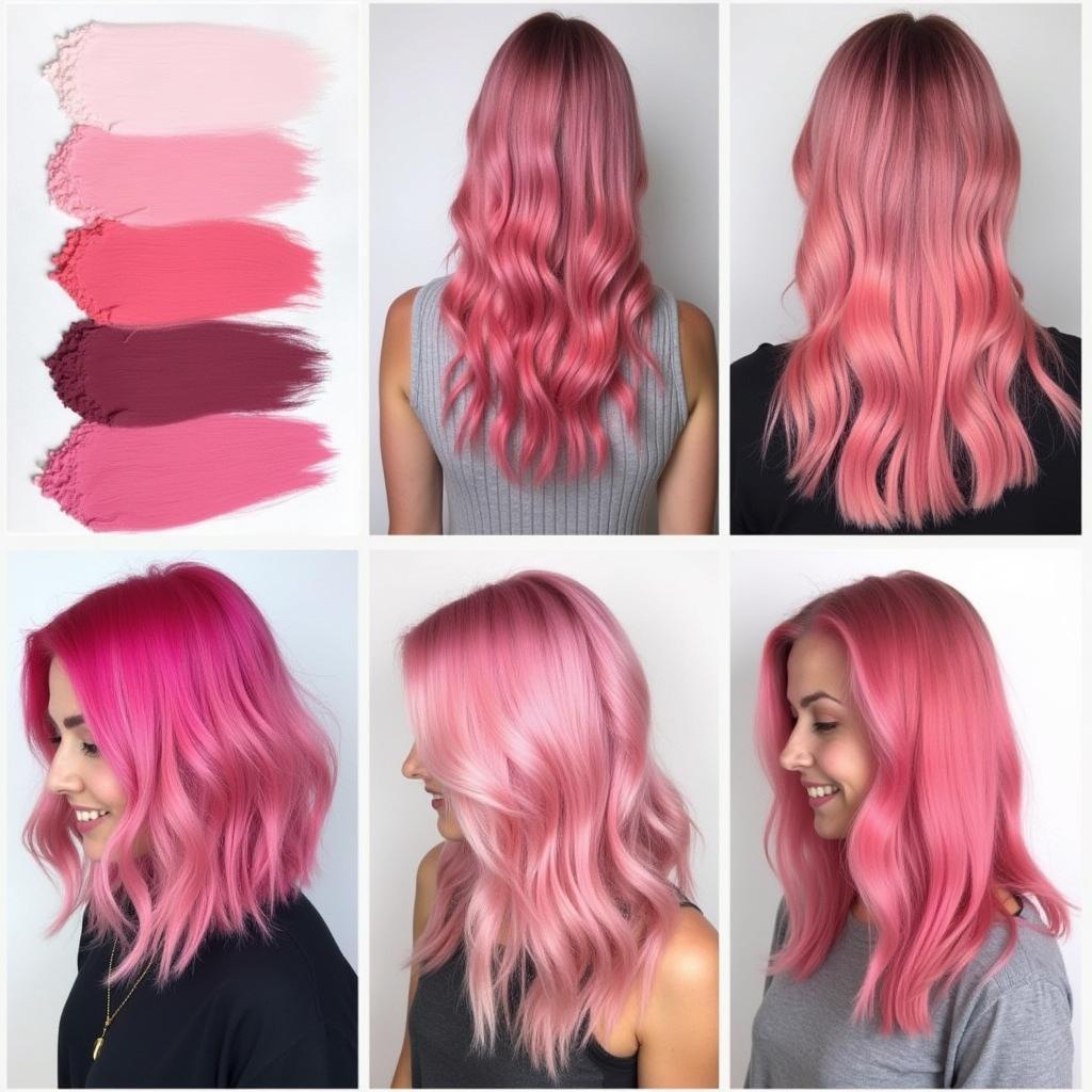 Various Shades of Temporary Pink Hair Dye