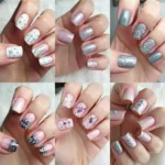 Shellac Nail Designs for Winter: A collage showcasing diverse winter nail art, from simple snowflakes to intricate patterns.