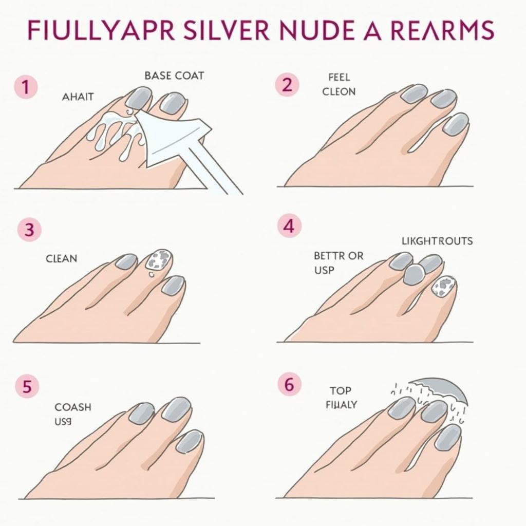 Applying Silver Beauty Nudes Nail Polish