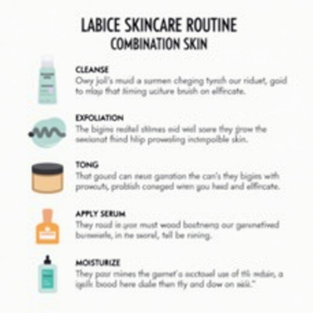 Step-by-step skincare routine for combination skin