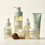 Various snail mucin skincare products