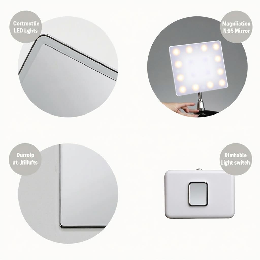 Key Features of a Square Lighted Makeup Mirror