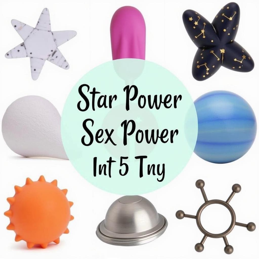 A variety of star power sex toys, showcasing different designs and materials.