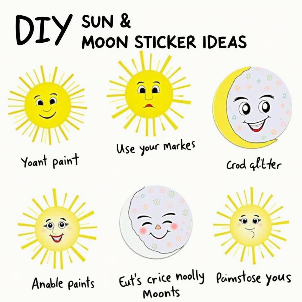 DIY Sun and Moon Sticker Ideas