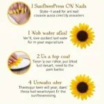 Sunflower Press on Nails Care