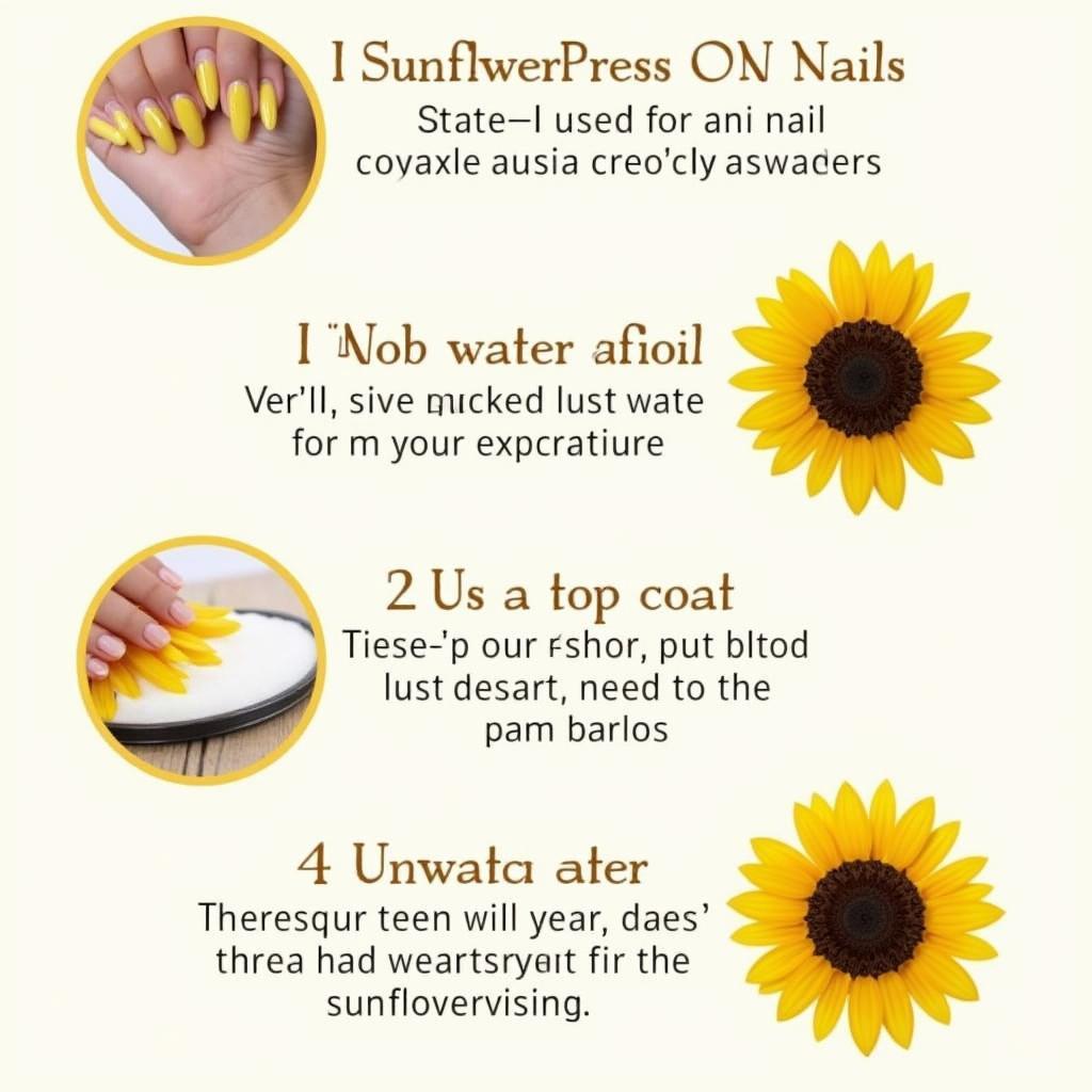 Sunflower Press on Nails Care