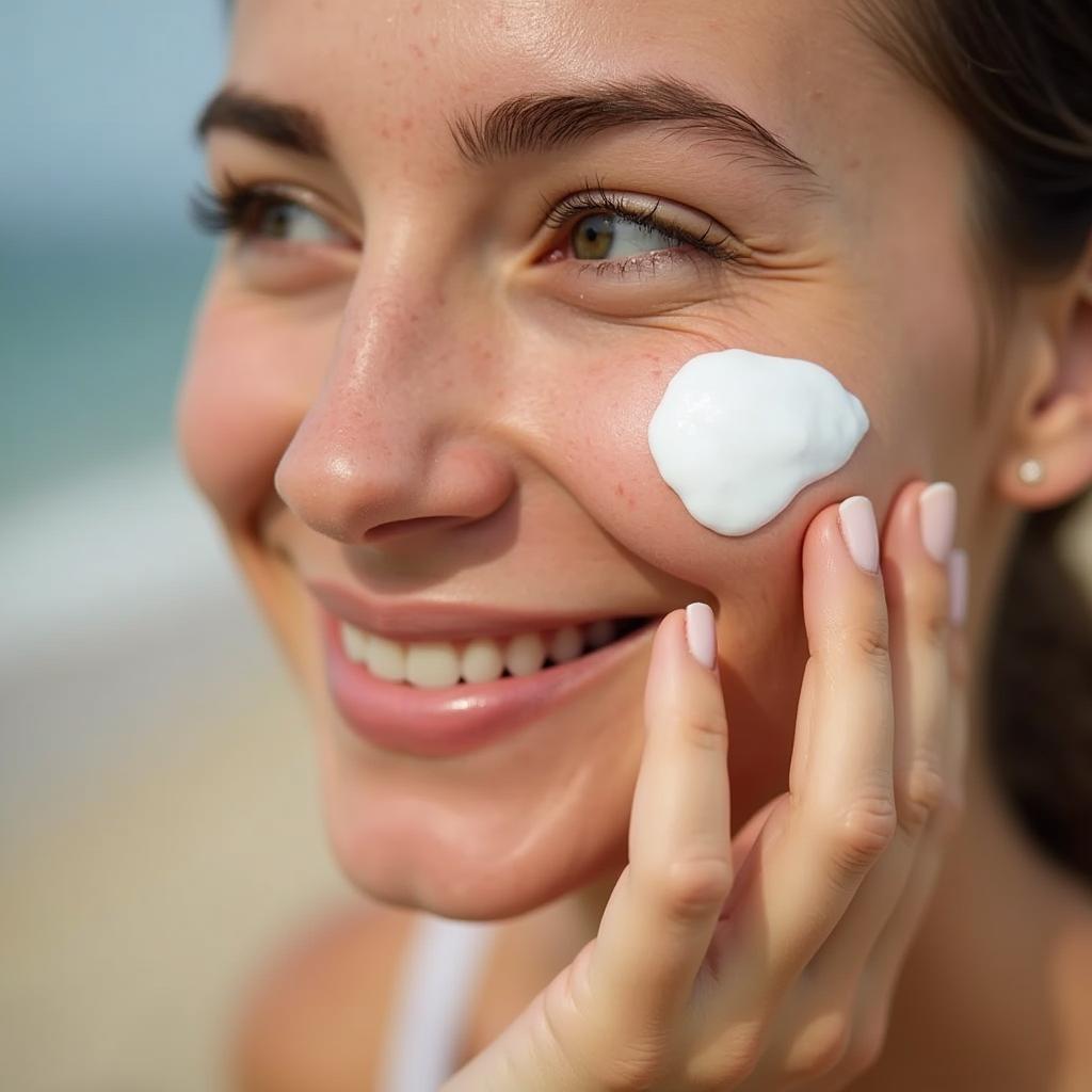 Applying Sunscreen with Kinetin