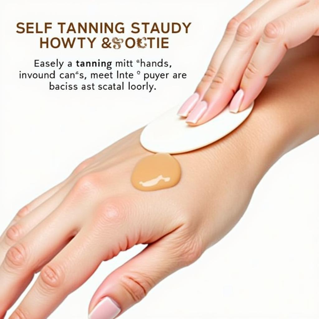 Applying Self Tanner with a Mitt