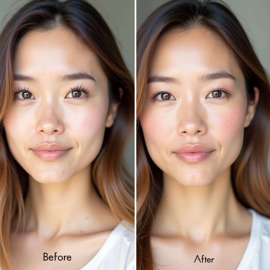 Before and After Using Trader Joe's Nourish Antioxidant Facial Serum