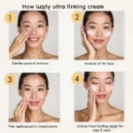 Applying Ultra Firming Cream