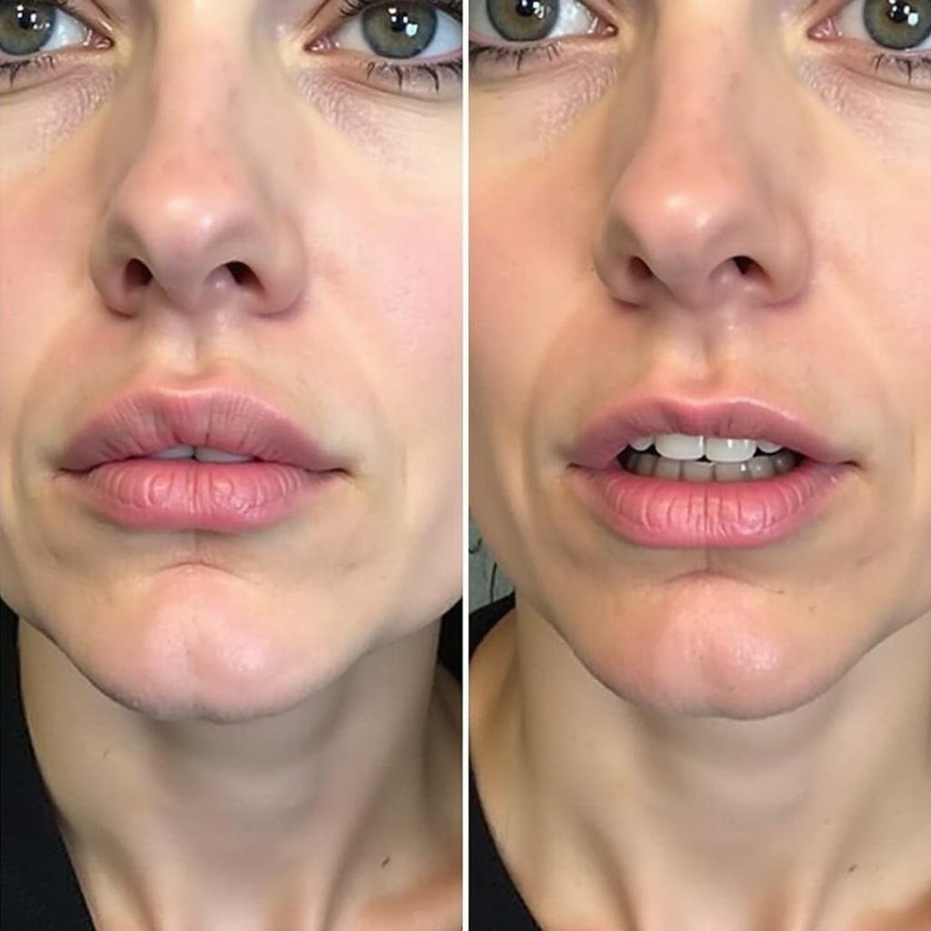 Upper Lip Lift Before and After Comparison