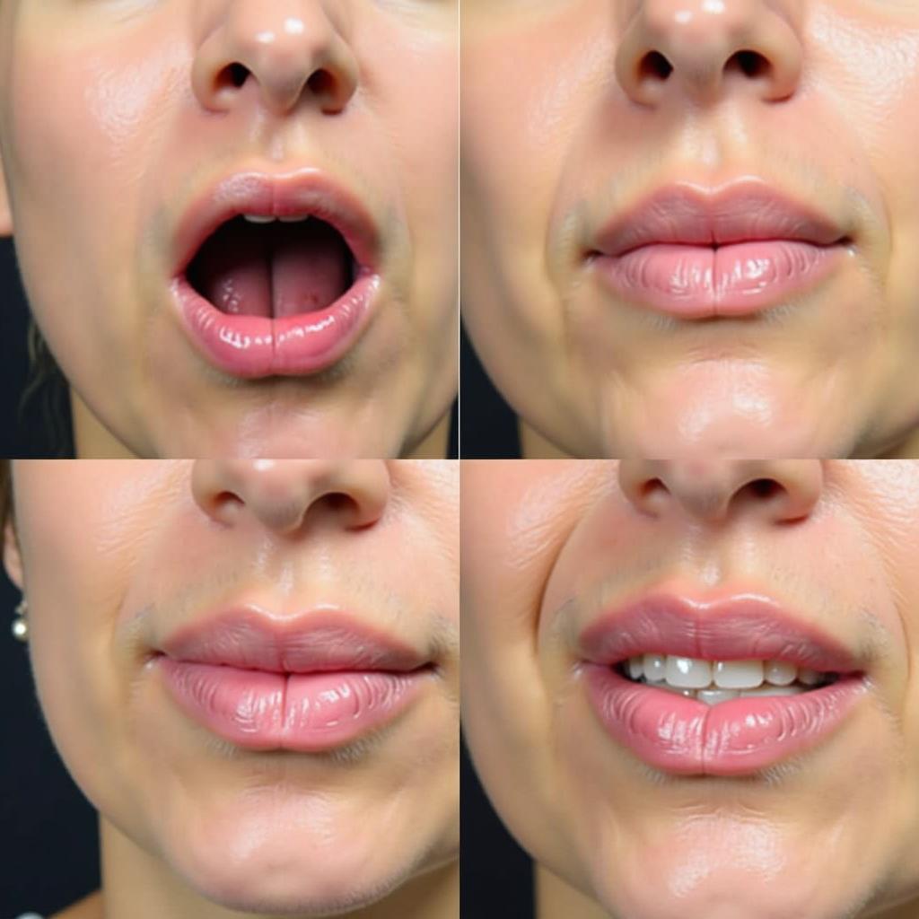 Before and After Local Flap Reconstruction of Upper Lip