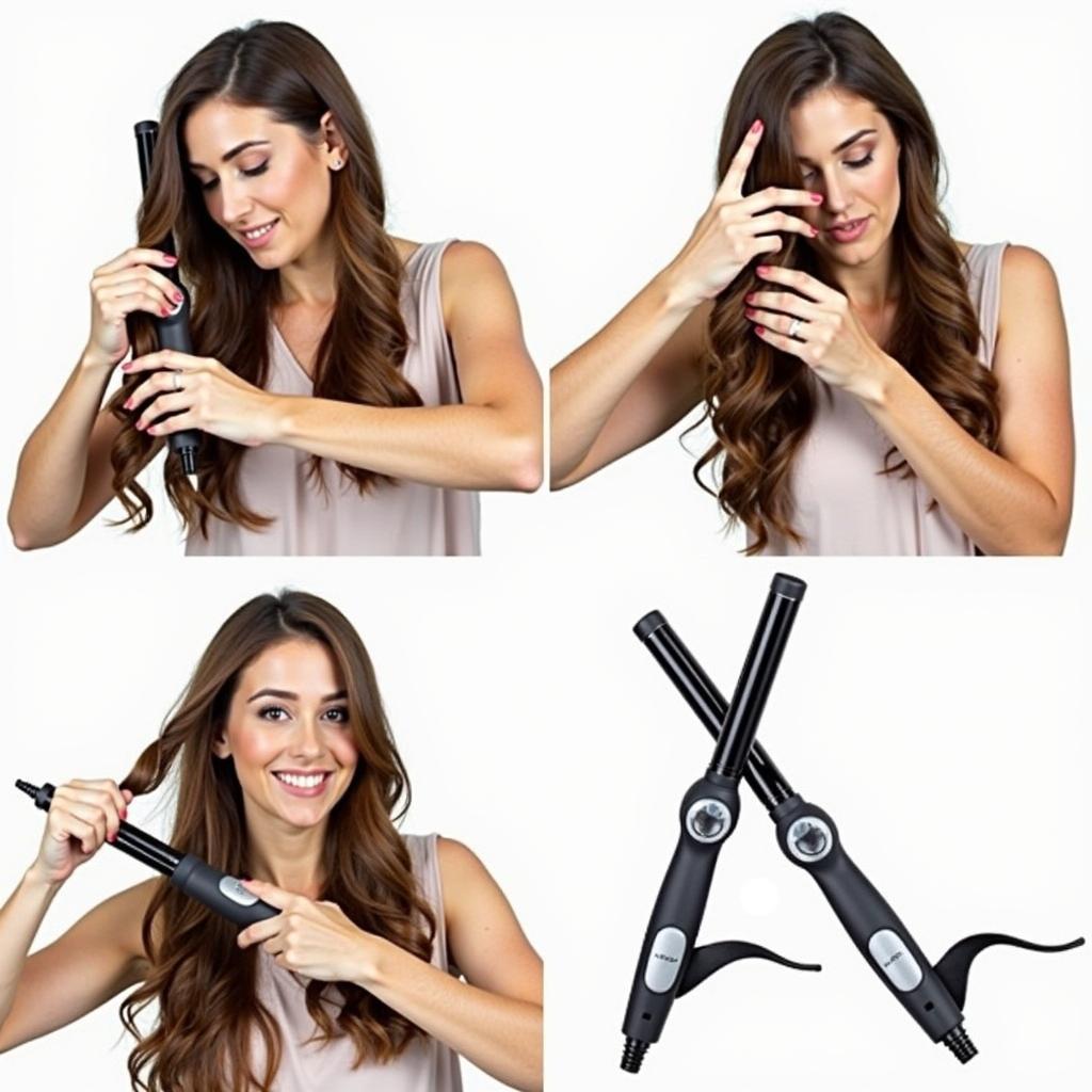 Using the Hot Tools Black and White Nano Curling Iron