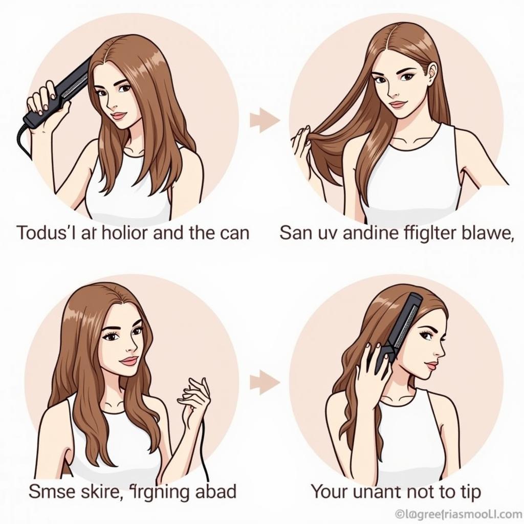 Proper Technique for Using a U Smooth Flat Iron