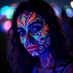 UV Face Paint Festival Makeup