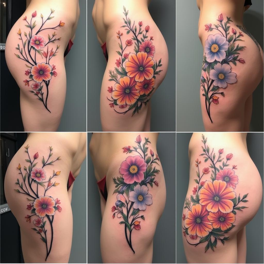 Floral Vagina Tattoo Designs