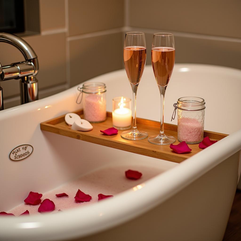 Valentine's Bath Luxury Touches