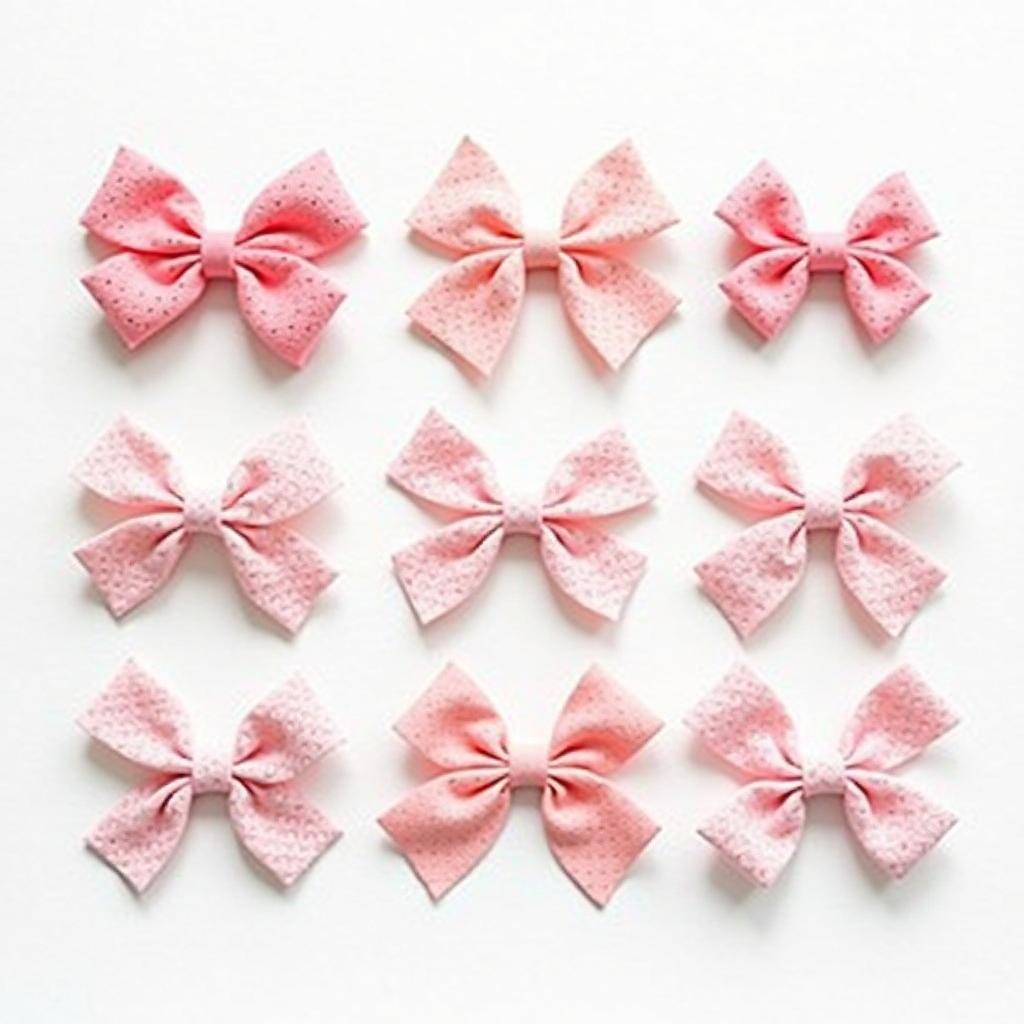 Variety of Pink Lace Bows