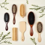 Different types of hairbrushes designed for adding shine